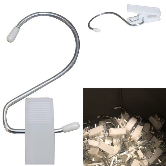 White Jaw/Boot Clip & Hanger (sets of 10)